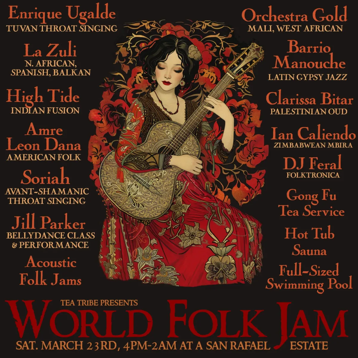 Flyer for World Folk Jam