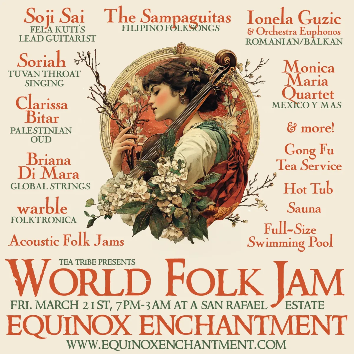 Flyer for World Folk Jam