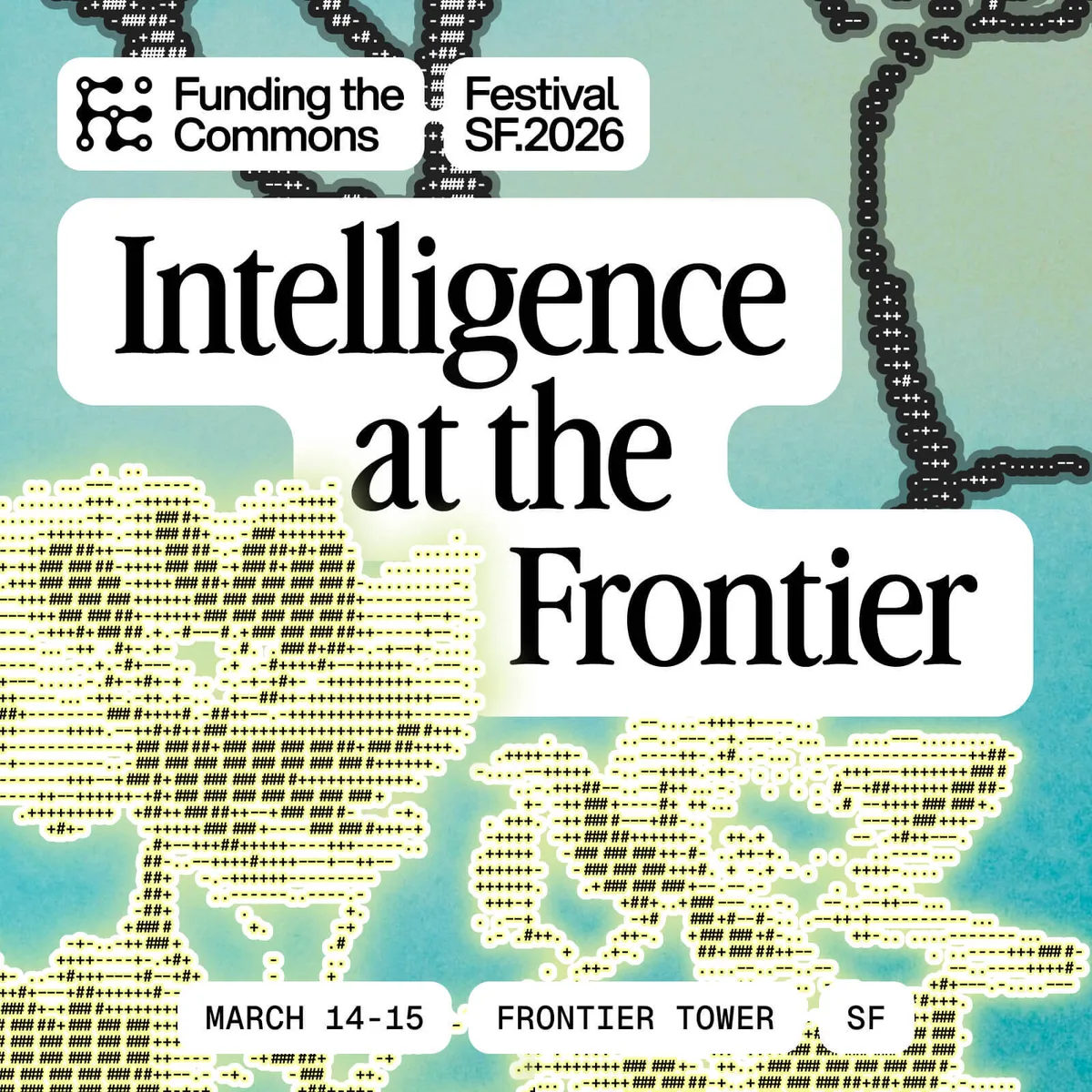 Flyer for Funding the Commons SF: Intelligence at the Frontier