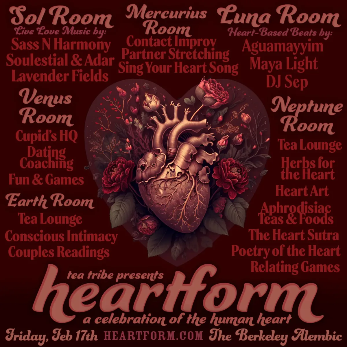Flyer for Hearform: A Festival of the Heart